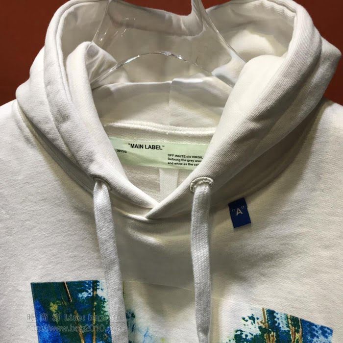 OffWhite男裝 19-20FW新款 最高品質 off男士連帽套頭白色衛衣 男士秋季最新單品  tzy2364